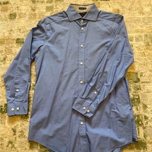 Black Brown 1826 Classic Blue Dress Shirt